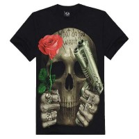 T-shirt à manches courtes Noir Skull Ta... T-shirt à manches courtes Noir Skull Ta...
